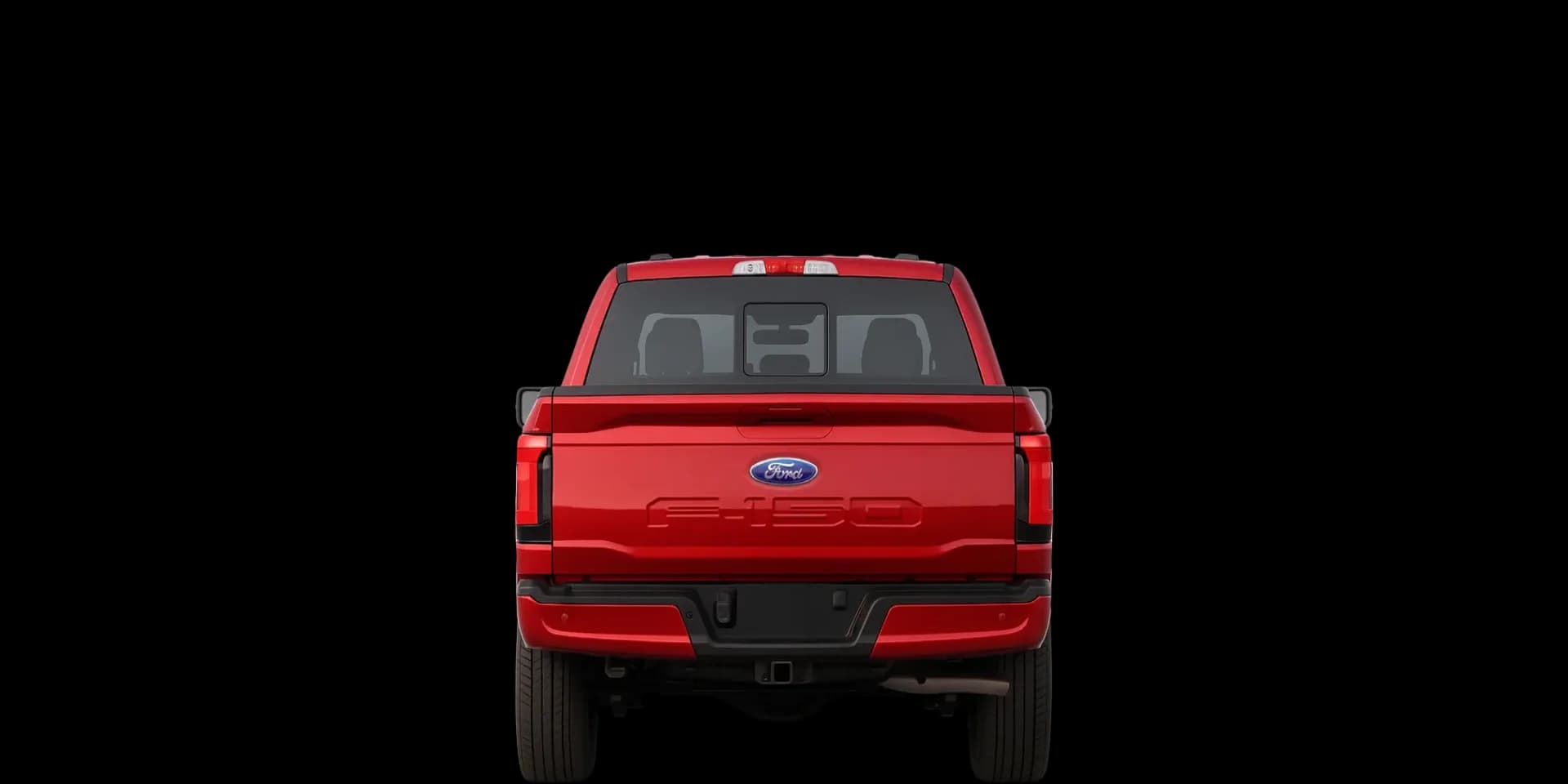 Rear view of the 2022 Ford F-150 Lightning