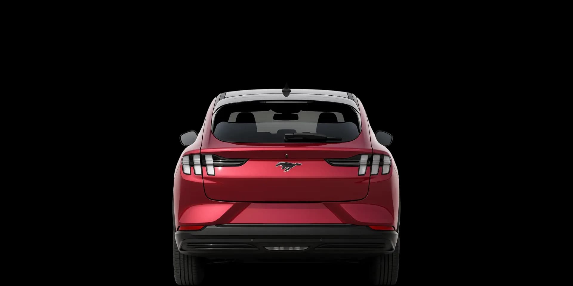 Rear view of the 2021 Ford Mustang Mach‑E
