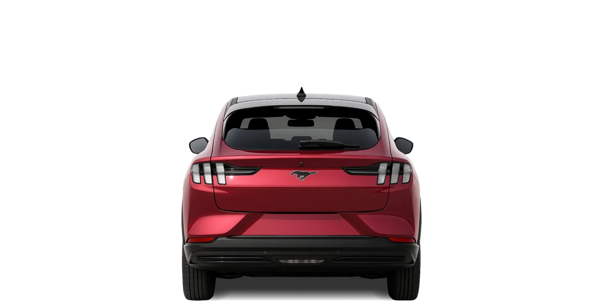 Rear view of the 2021 Ford Mustang Mach‑E