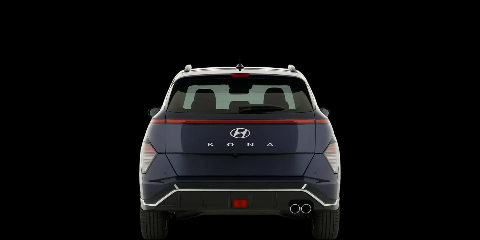 Rear view of the 2023 Hyundai Kona