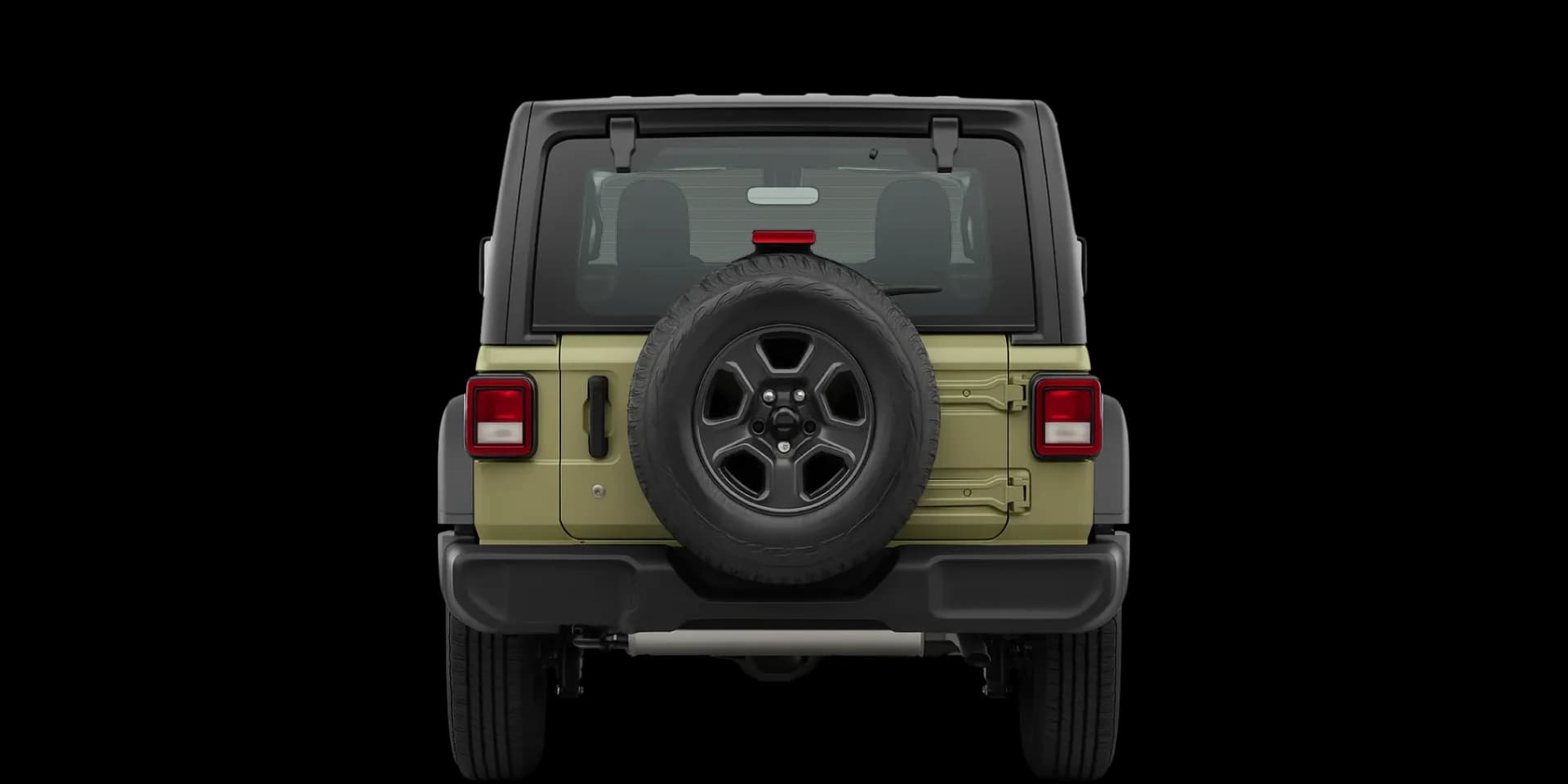 Rear view of the 2017 Jeep Wrangler