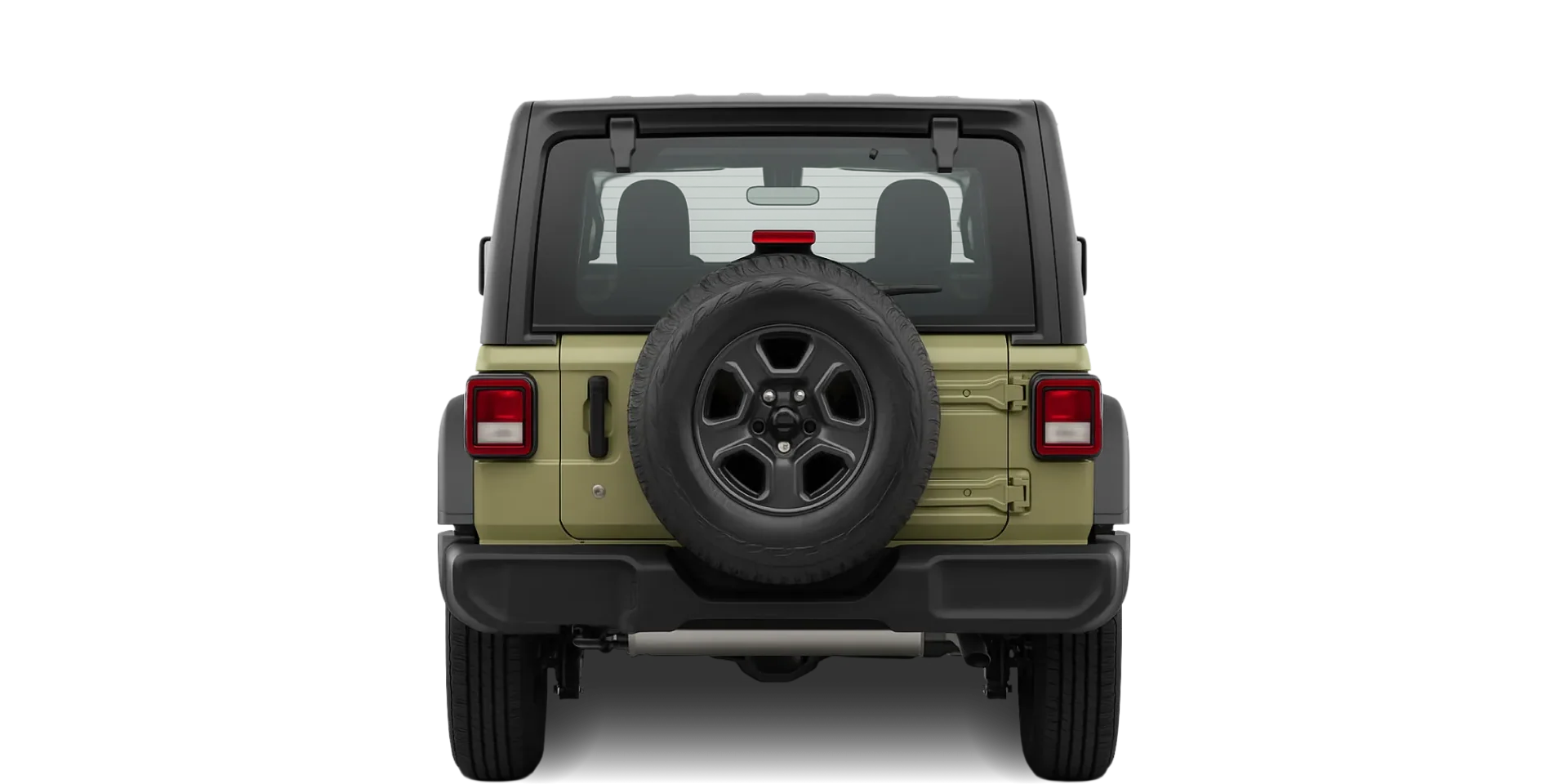 Rear view of the 2017 Jeep Wrangler