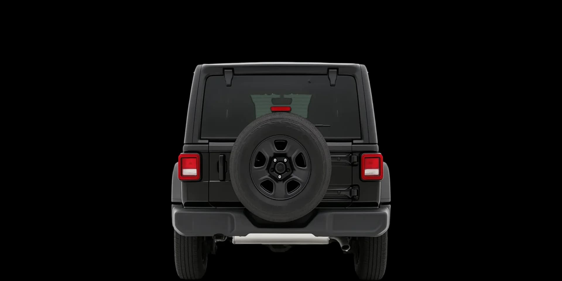 Rear view of the 2017 Jeep Wrangler Unlimited
