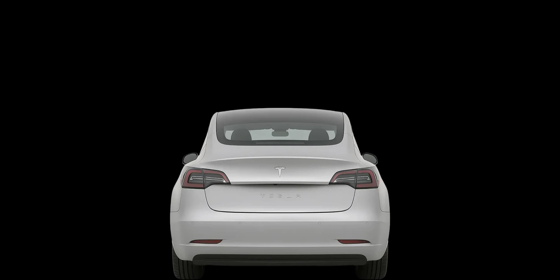 Rear view of the 2017 Tesla Model 3