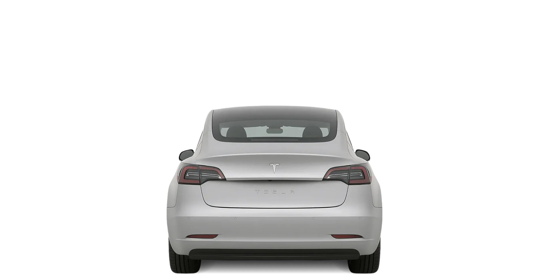 Rear view of the 2017 Tesla Model 3