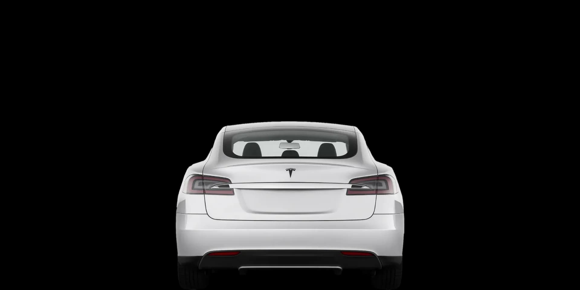 Rear view of the 2012 Tesla Model S