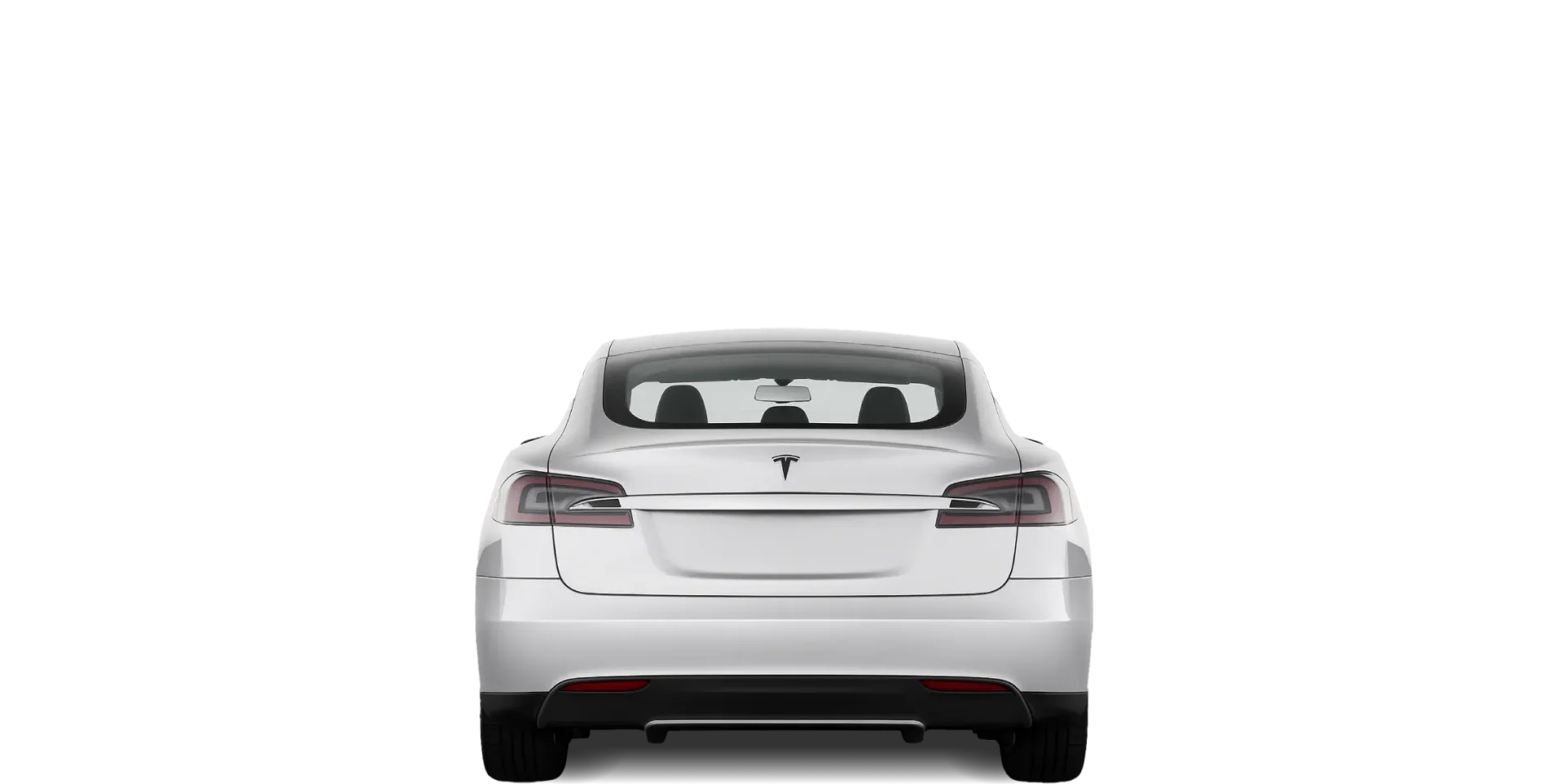 Rear view of the 2012 Tesla Model S