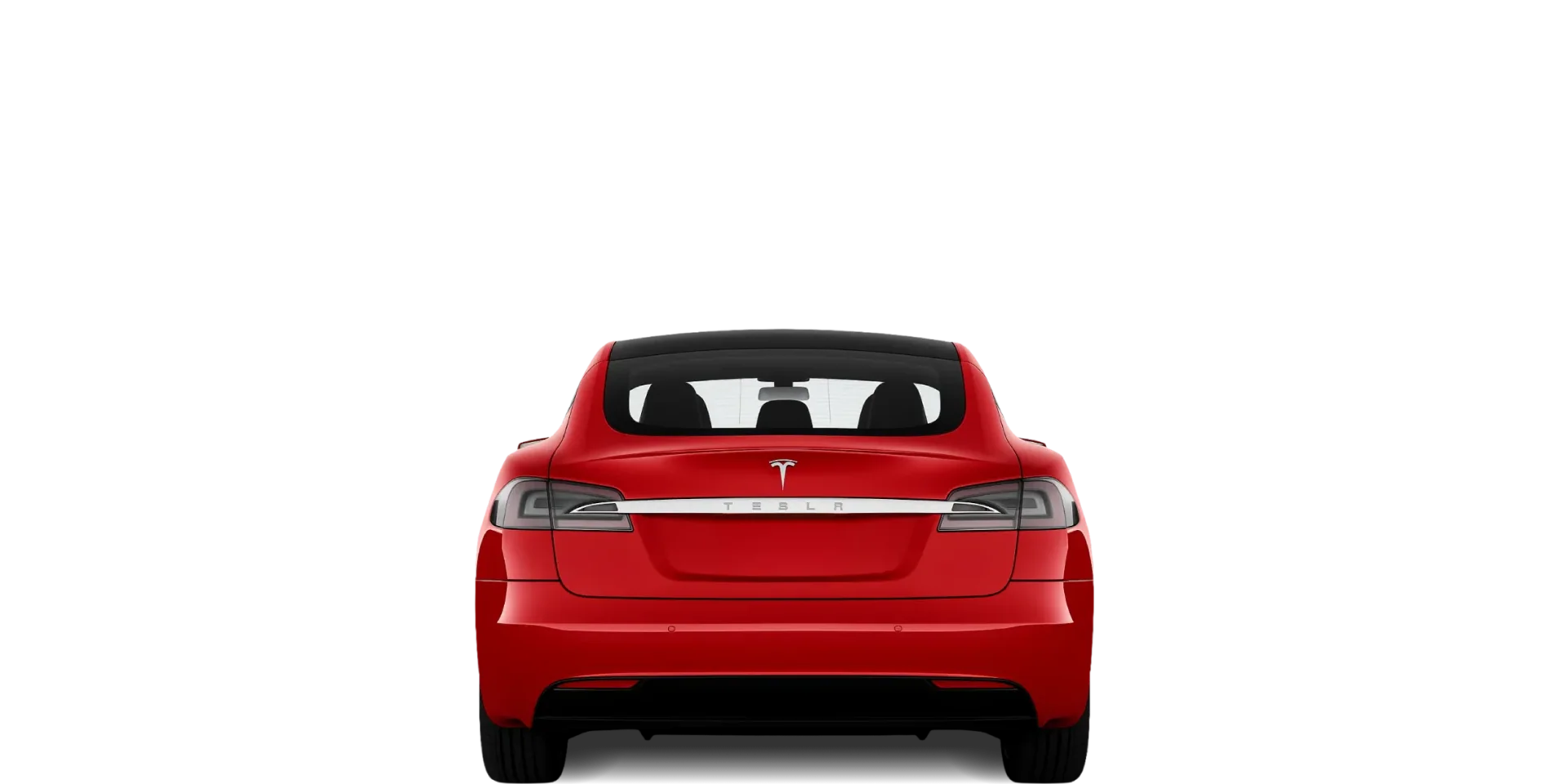 Rear view of the 2016 Tesla Model S