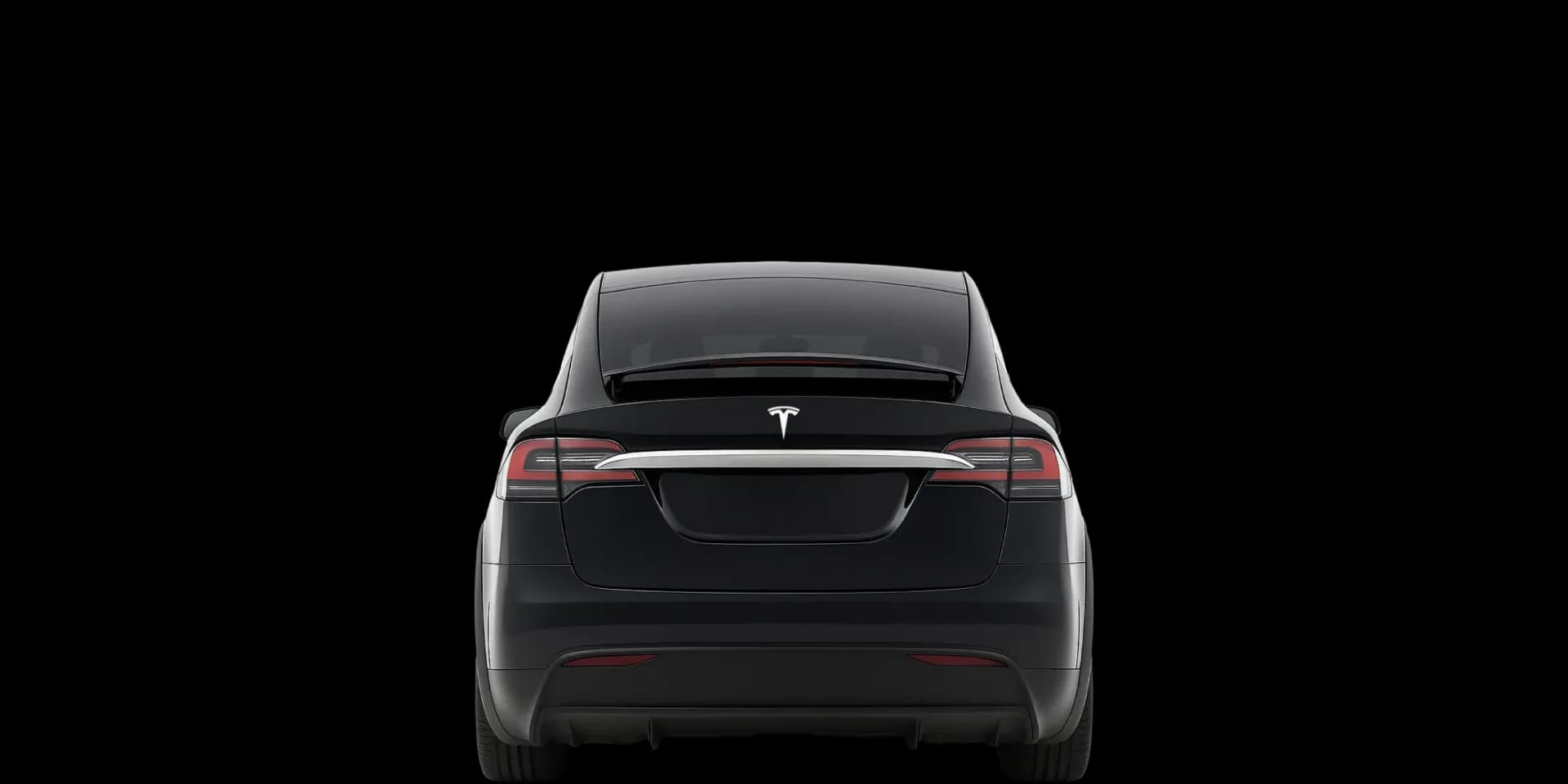 Rear view of the 2015 Tesla Model X