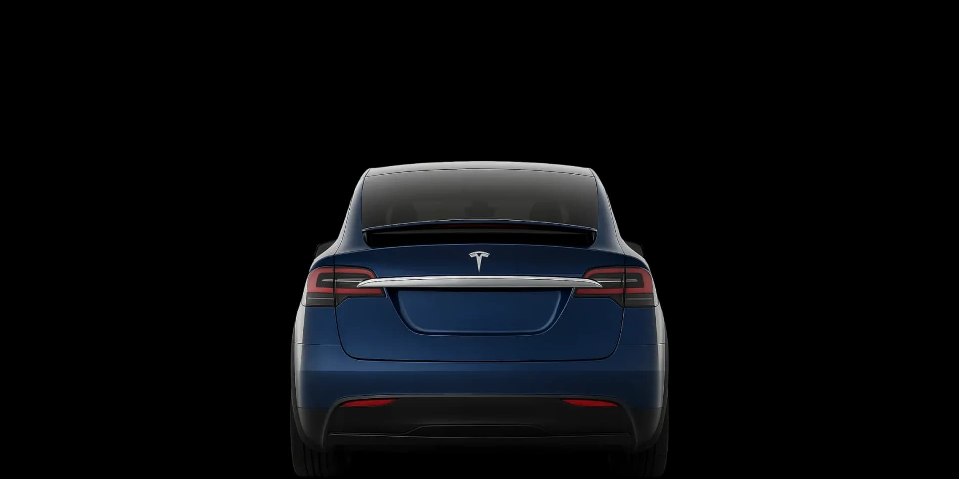 Rear view of the 2021 Tesla Model X