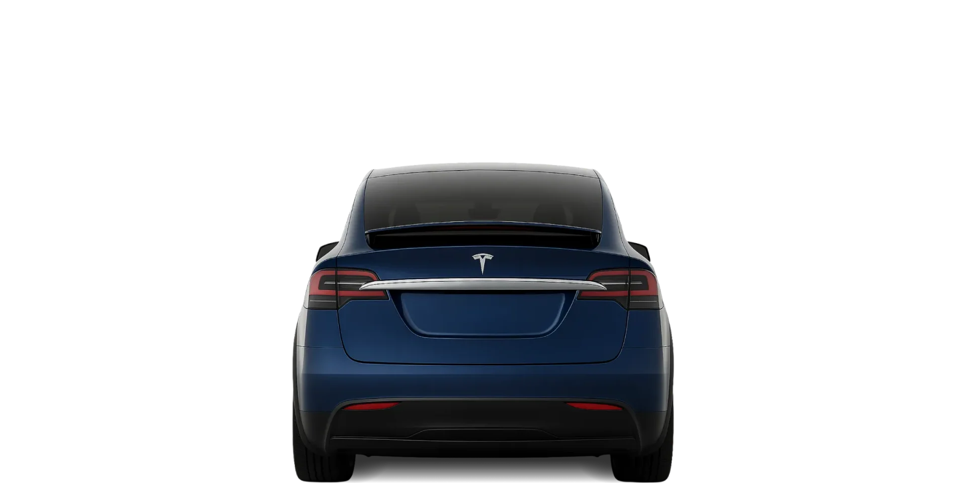 Rear view of the 2021 Tesla Model X