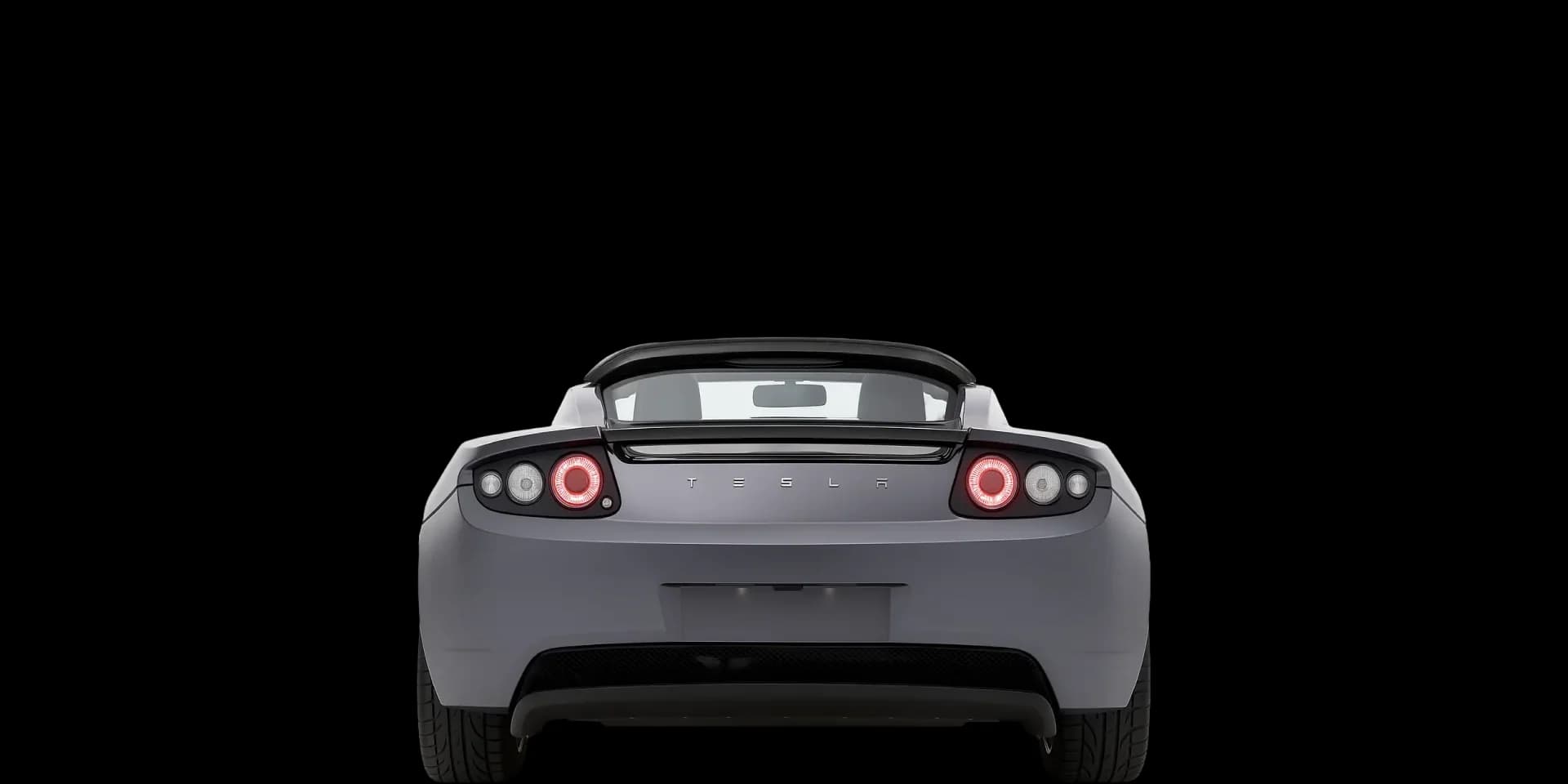 Rear view of the 2008 Tesla Roadster