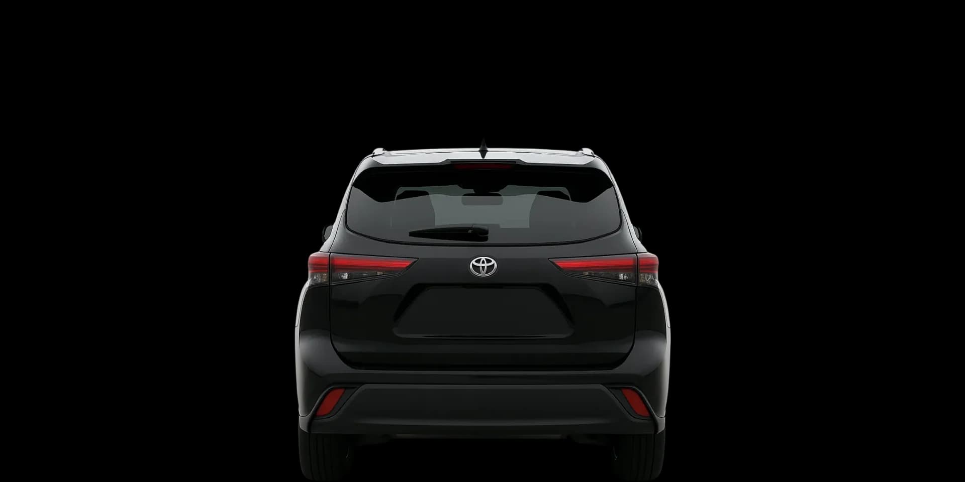 Rear view of the 2020 Toyota Highlander