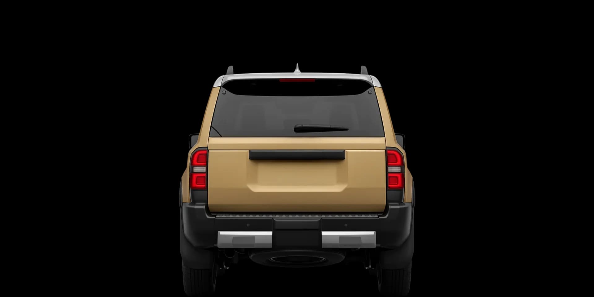 Rear view of the 2021 Toyota Land Cruiser