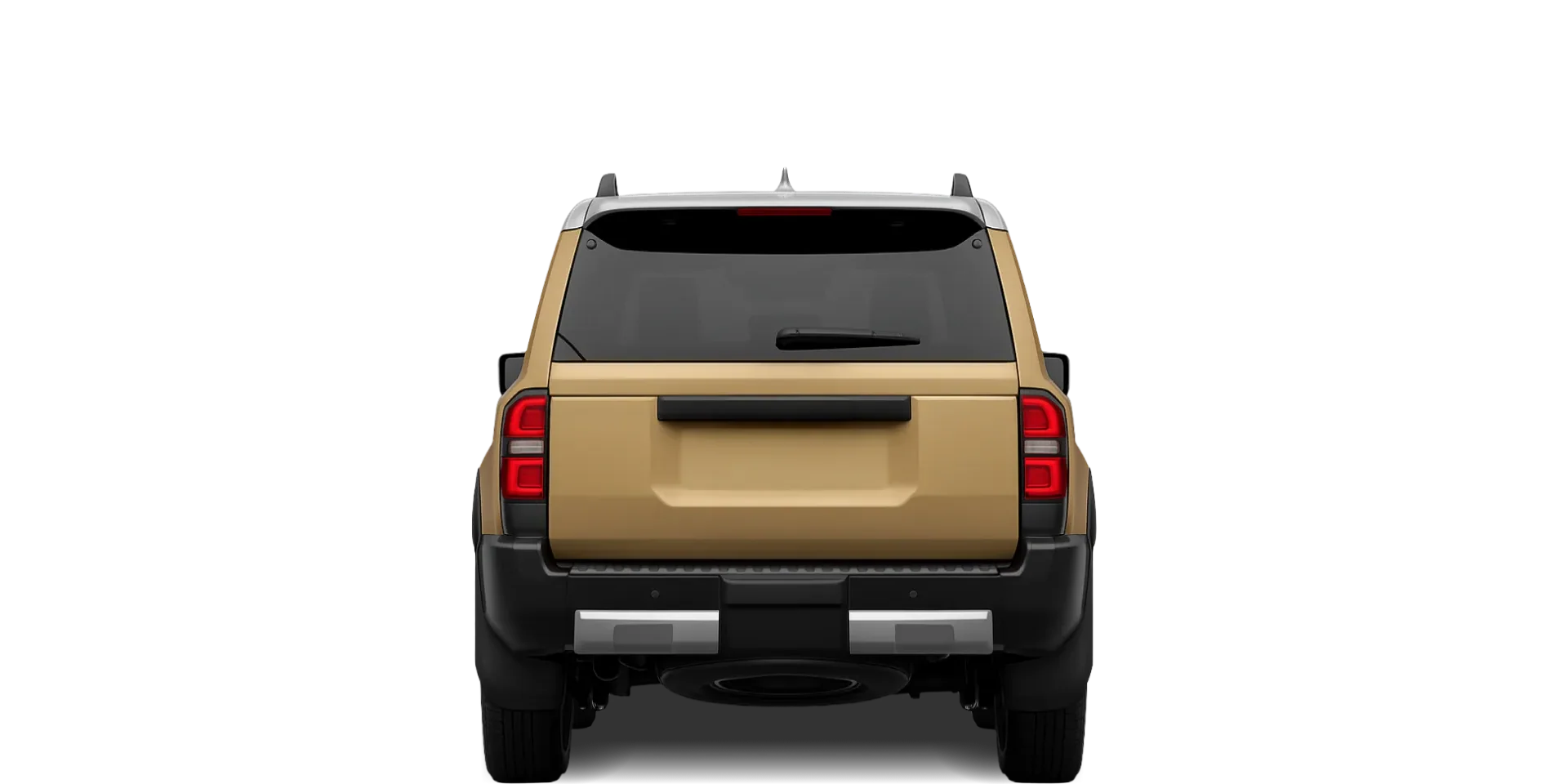 Rear view of the 2021 Toyota Land Cruiser