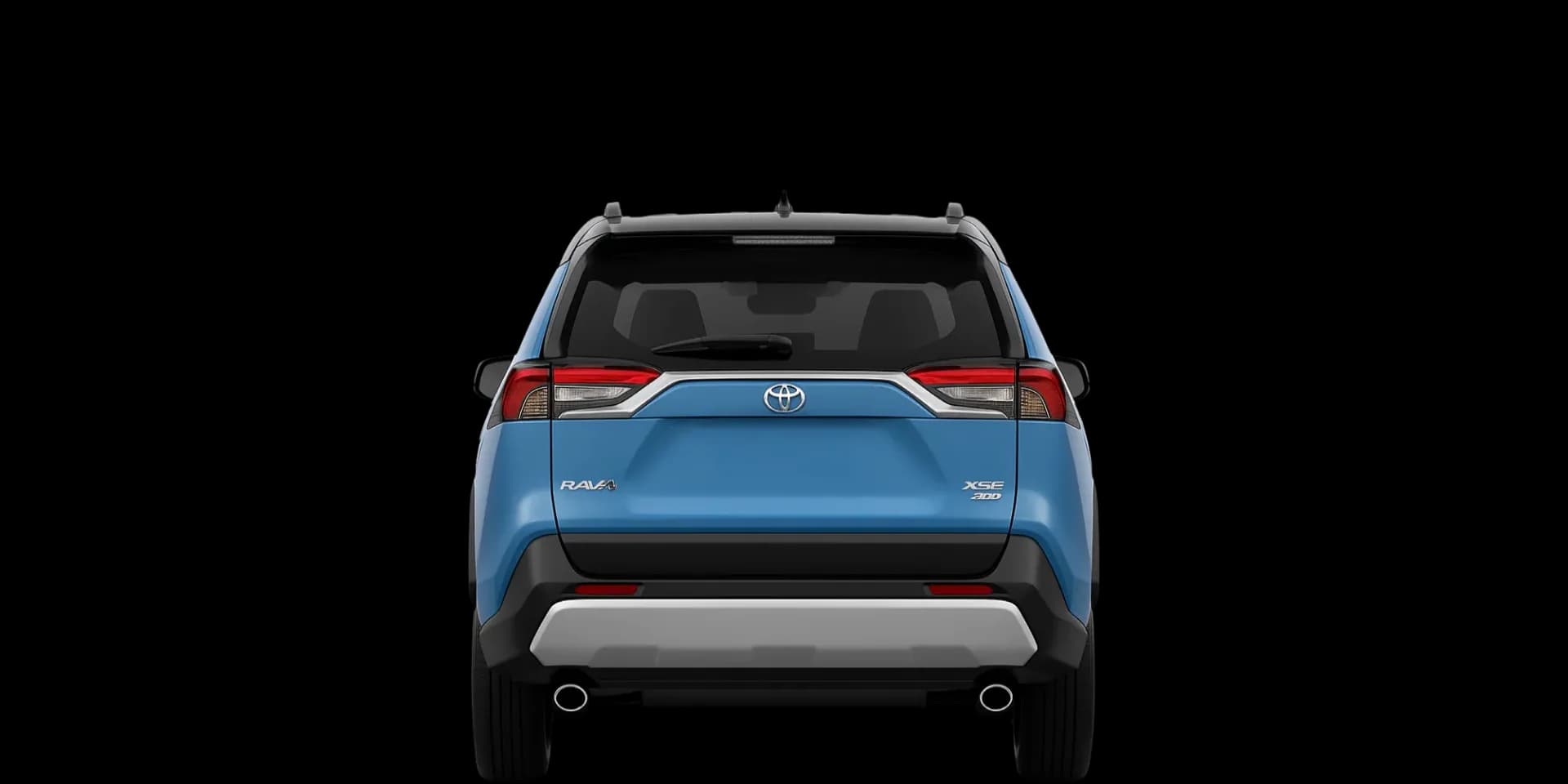 Rear view of the 2021 Toyota RAV4