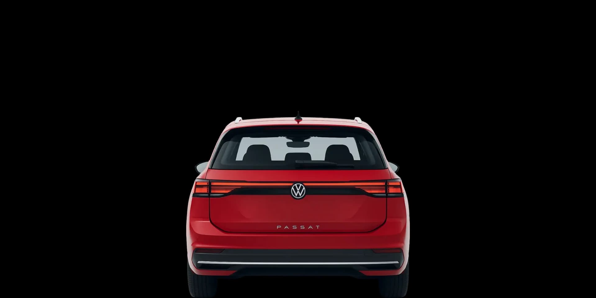Rear view of the 2023 Volkswagen Passat