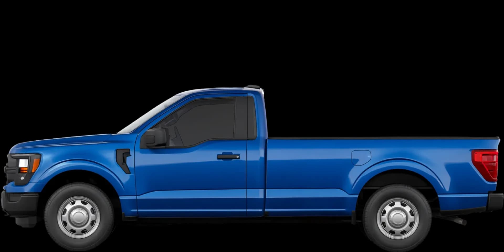 Side view of the 2024 Ford F‑150 Regular Cab 8ft bed 4x2