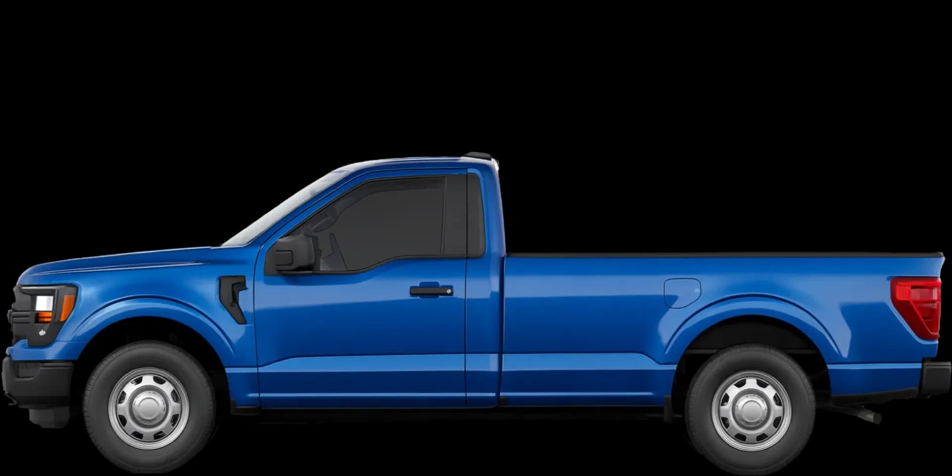 Side view of the 2024 Ford F‑150 Regular Cab 8ft bed 4x4