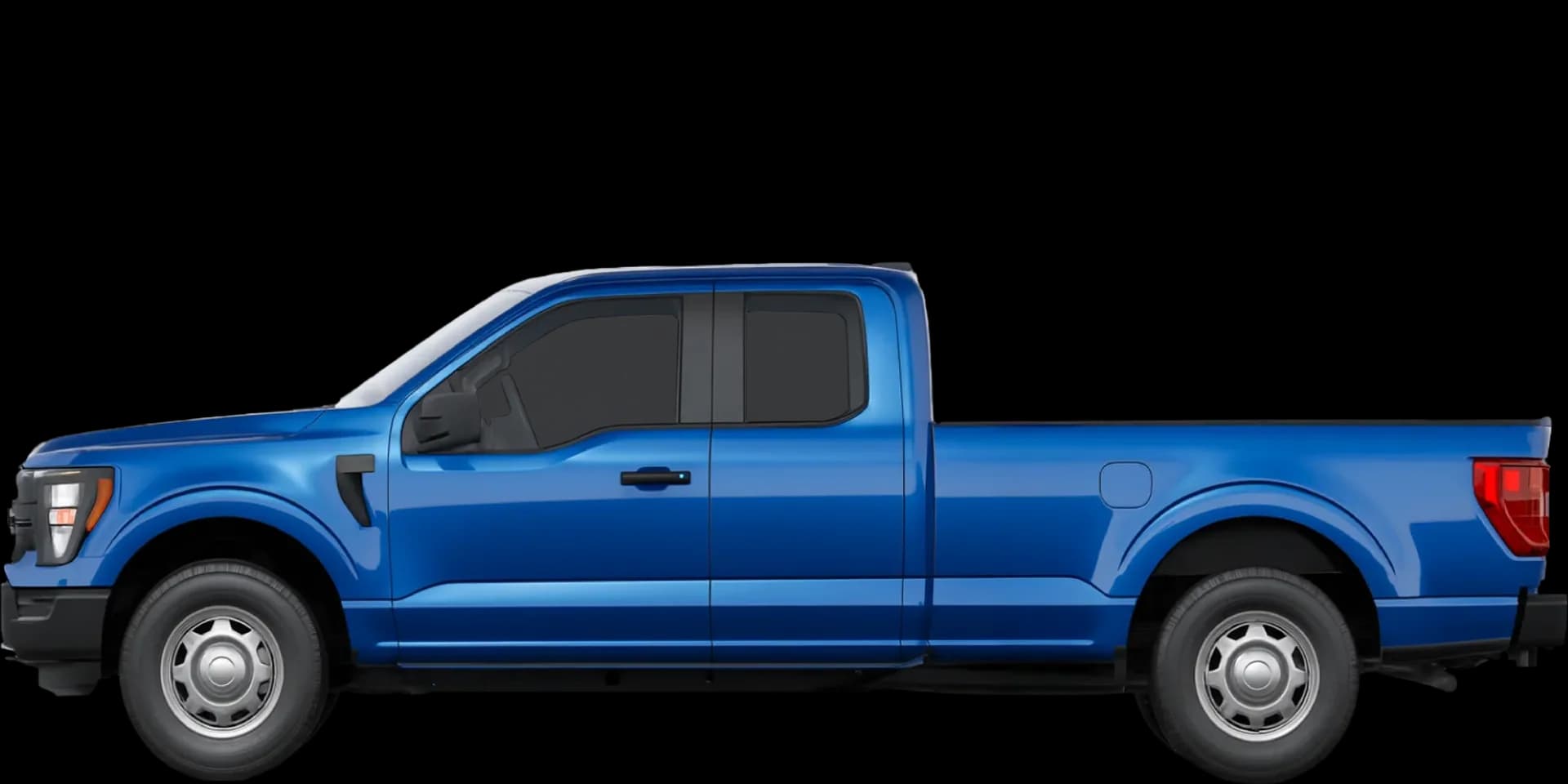 Side view of the 2024 Ford F‑150 SuperCab 6.5ft bed 4x4