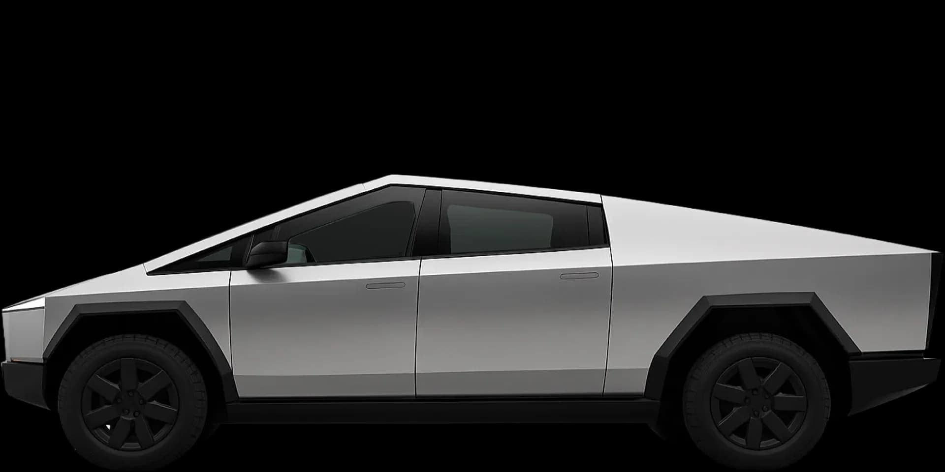 Side view of the 2023 Tesla Cybertruck