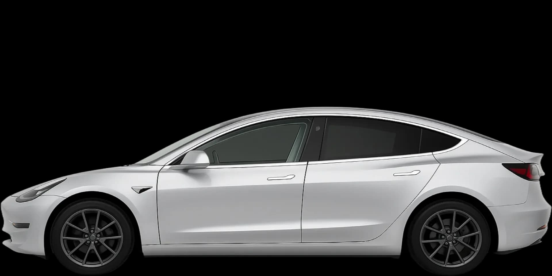 Side view of the 2017 Tesla Model 3