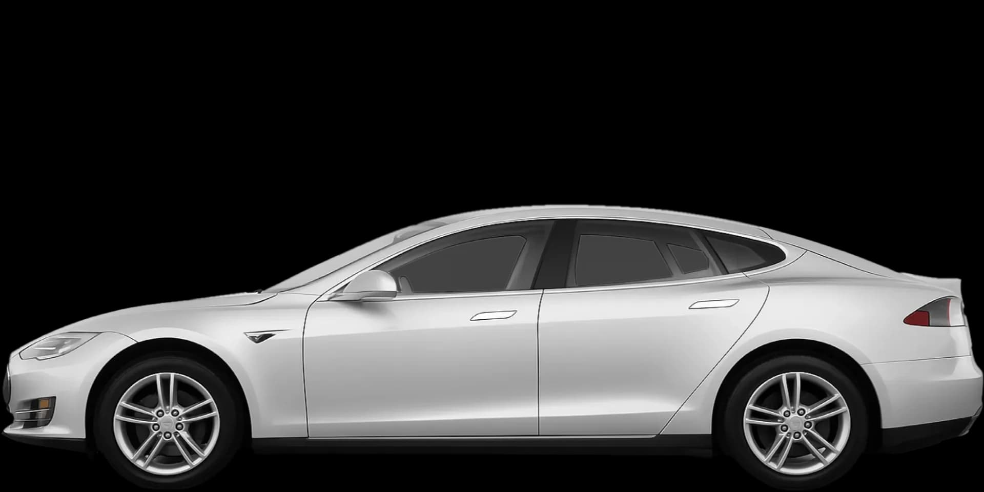 Side view of the 2012 Tesla Model S