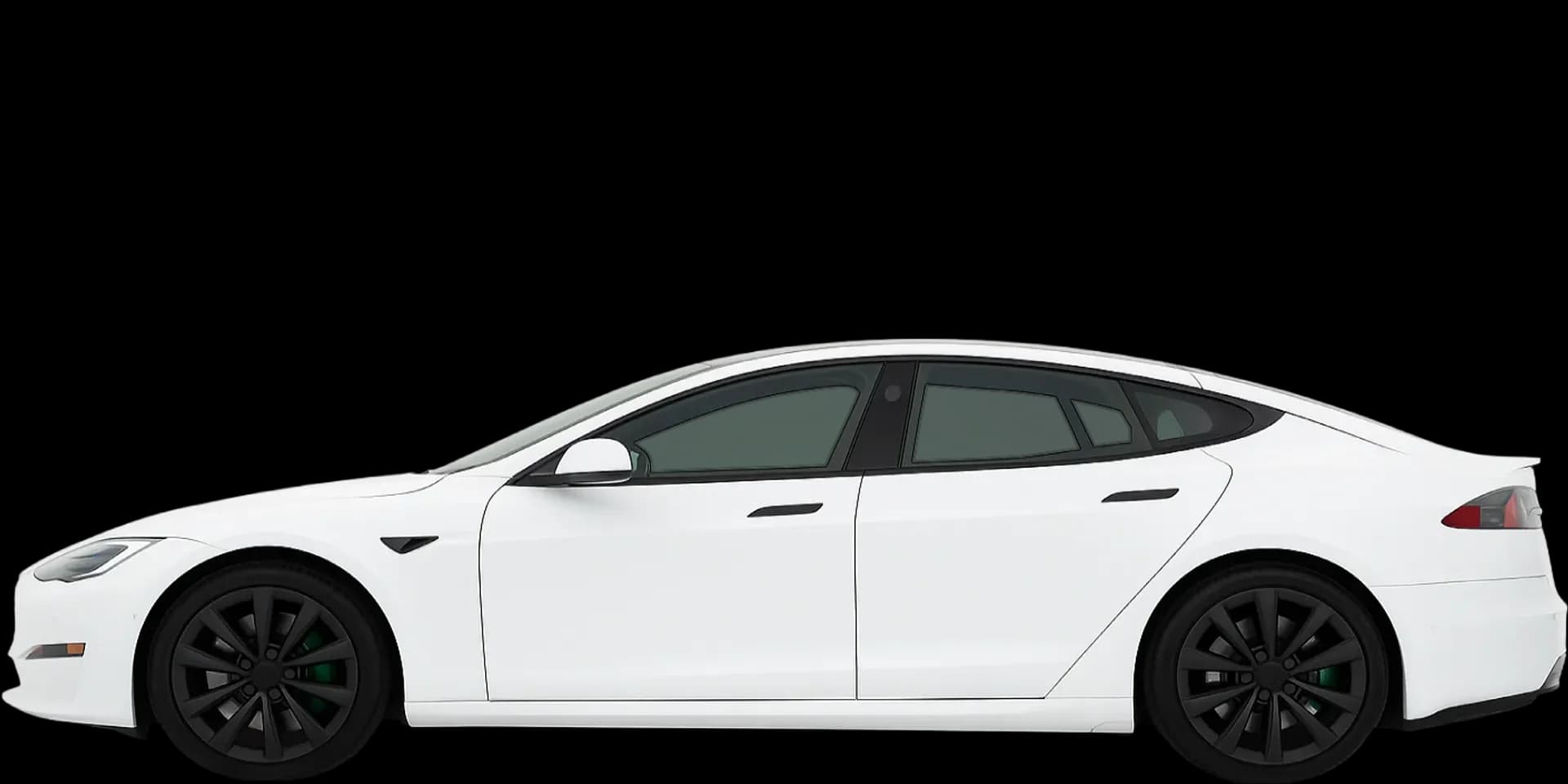 Side view of the 2021 Tesla Model S