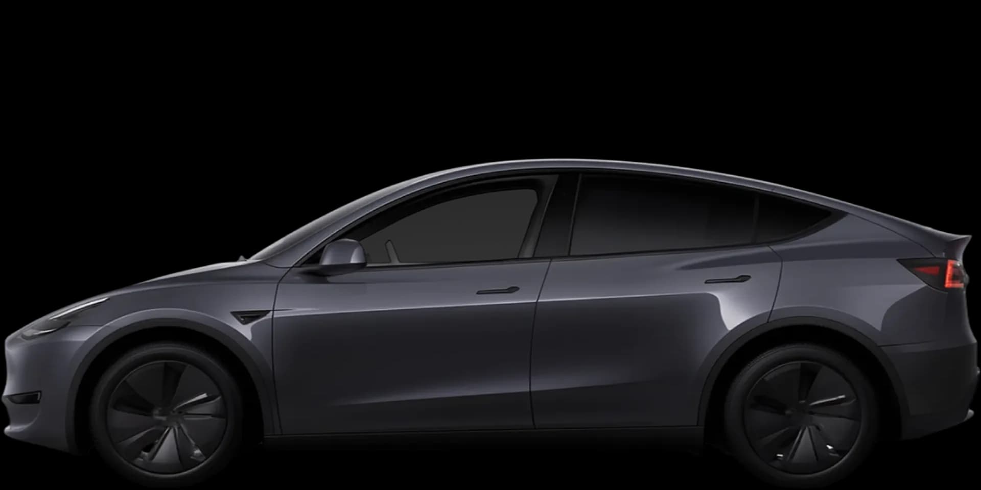Side view of the 2020 Tesla Model Y