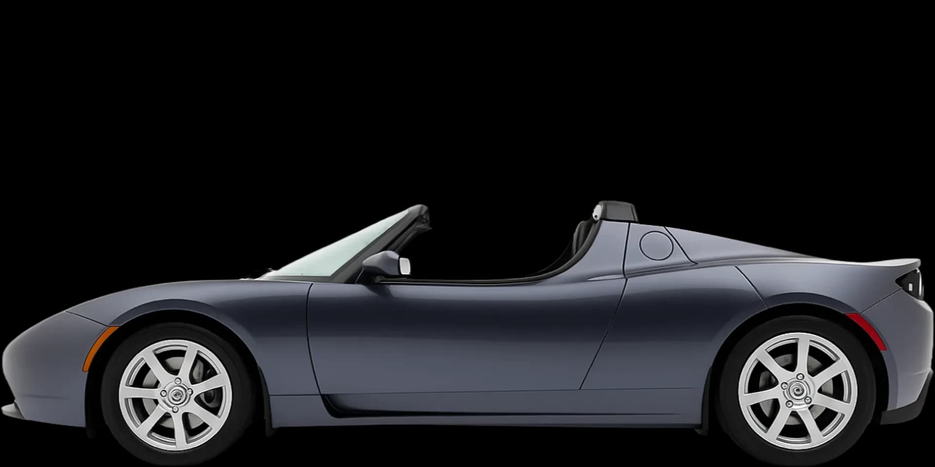 Side view of the 2008 Tesla Roadster