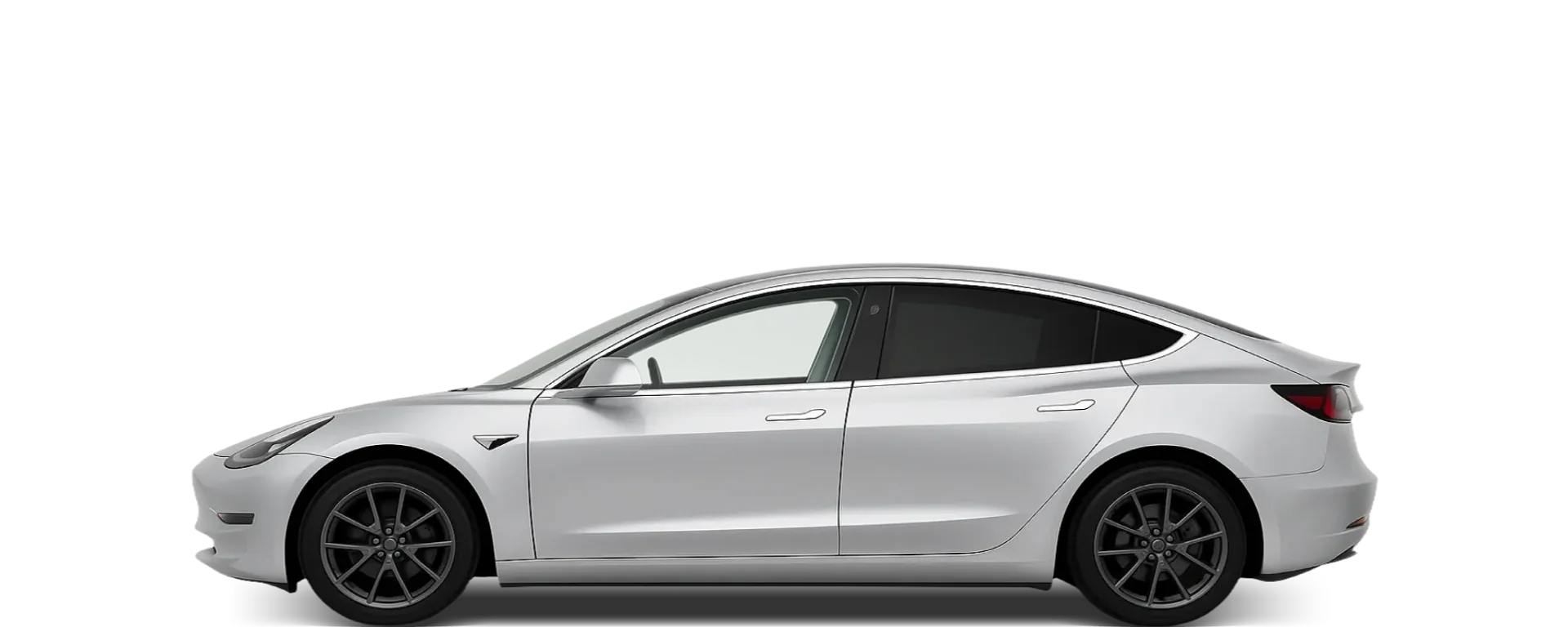 Side view of the 2017 Tesla Model 3