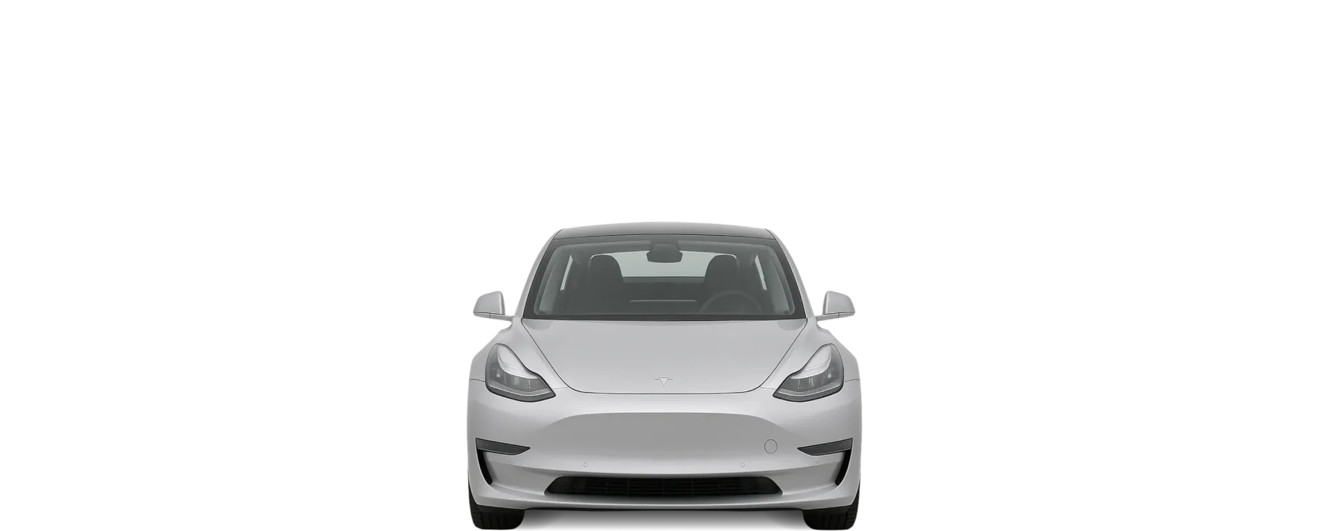 Front view of the 2017 Tesla Model 3