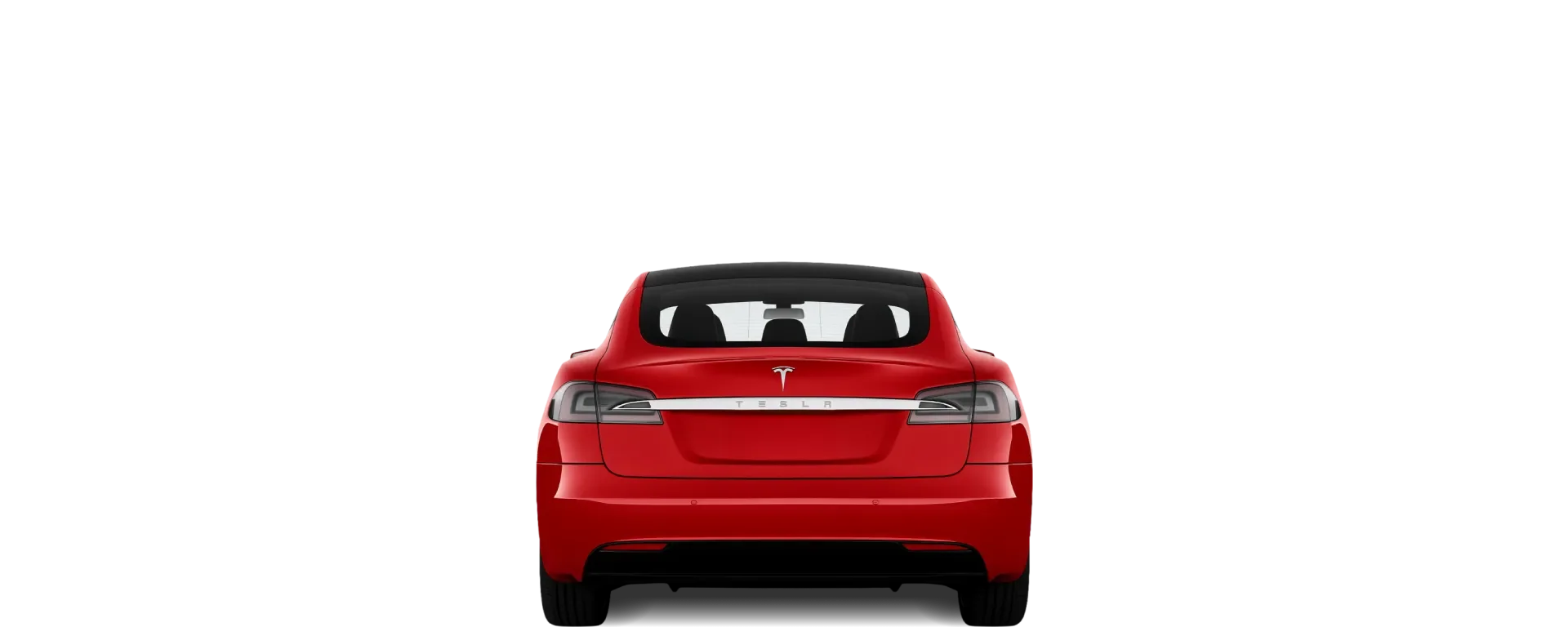 Rear view of the 2016 Tesla Model S