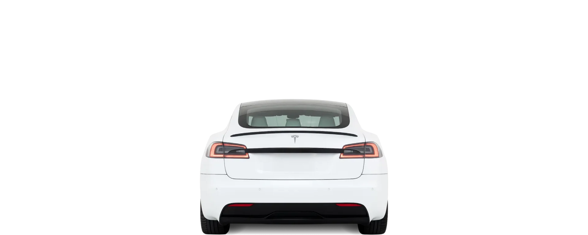 Rear view of the 2021 Tesla Model S