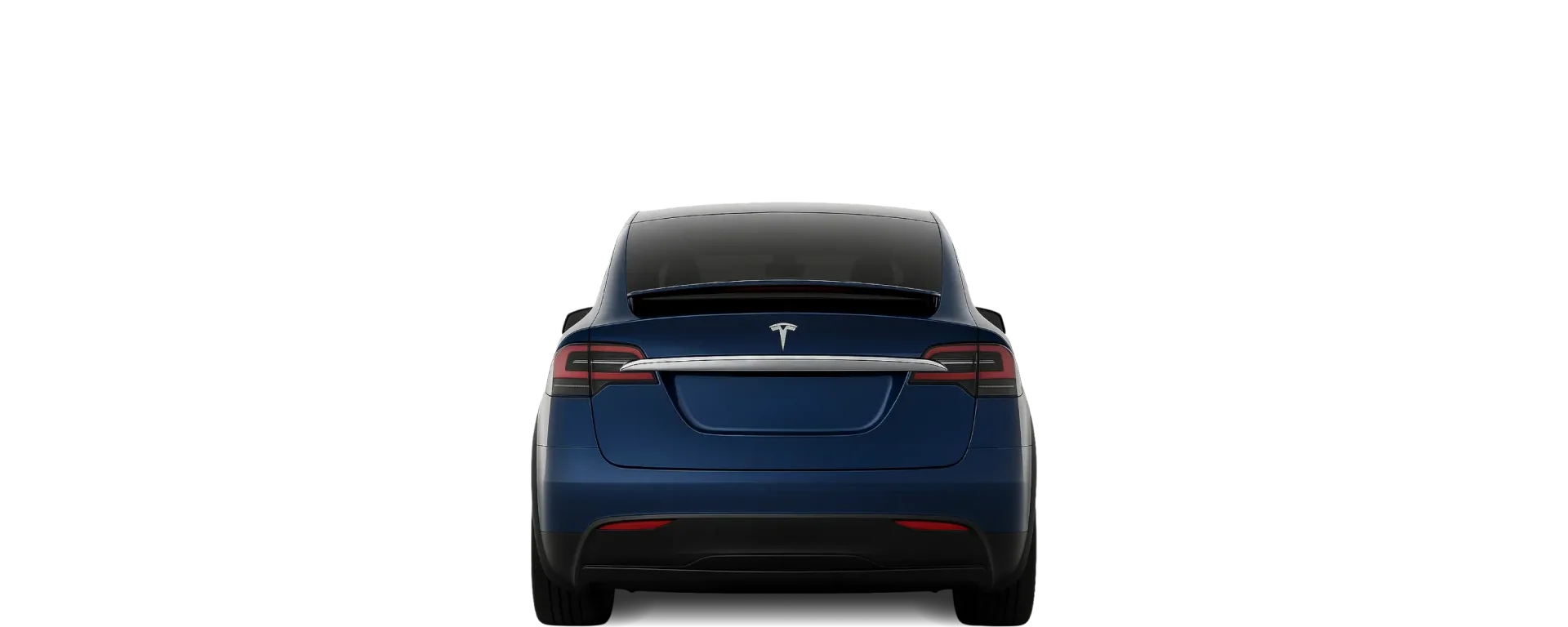 Rear view of the 2021 Tesla Model X