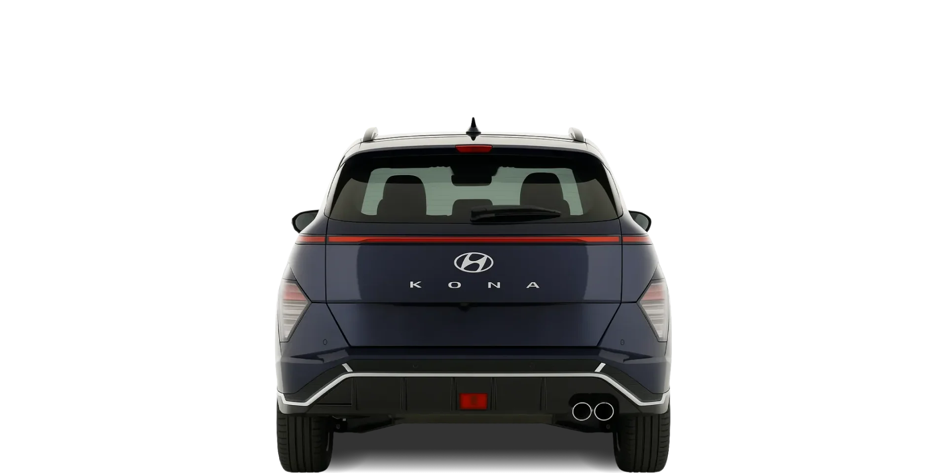 Rear view of the 2023 Hyundai Kona