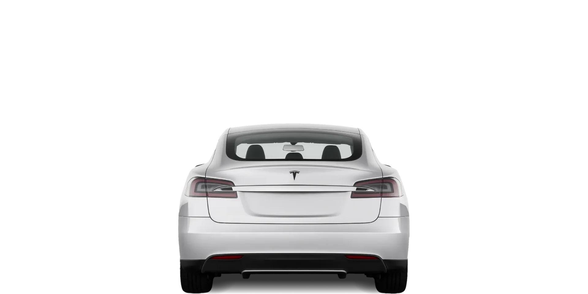 Rear view of the 2013 Tesla Model S