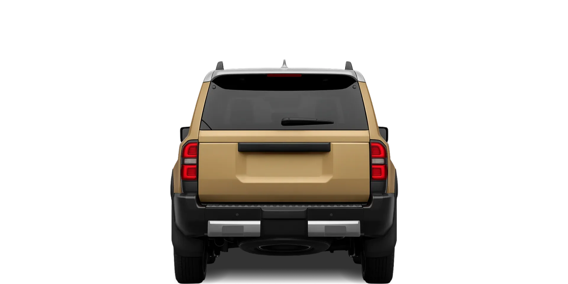Rear view of the 2021 Toyota Land Cruiser