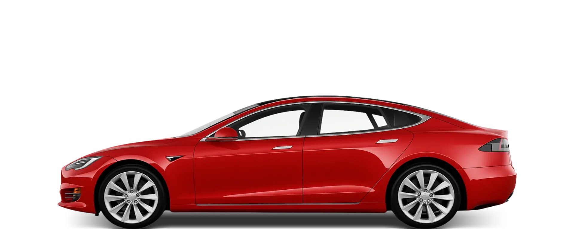 Side view of the 2016 Tesla Model S