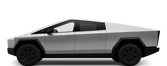 Side view of the 2024 Tesla Cybertruck