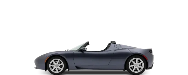 Side view of the 2008 Tesla Roadster